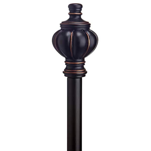 Home Details Bellagio 48 in. to 86 in. Adjustable Single Curtain Rod