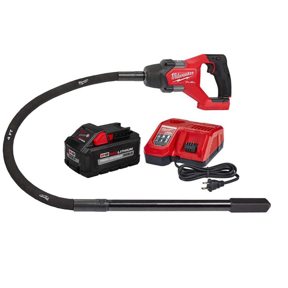 Milwaukee M18 Fuel 18 Volt Lithium Ion Brushless Cordless 4 Ft Concrete Pencil Vibrator With 8 6496