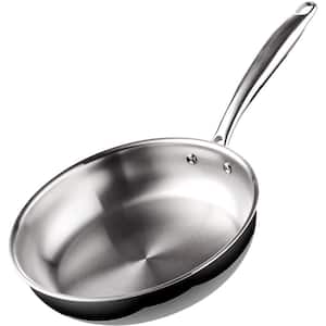 10 in. Tri-Ply Clad Stainless Steel Skillet Saute Frying Pan