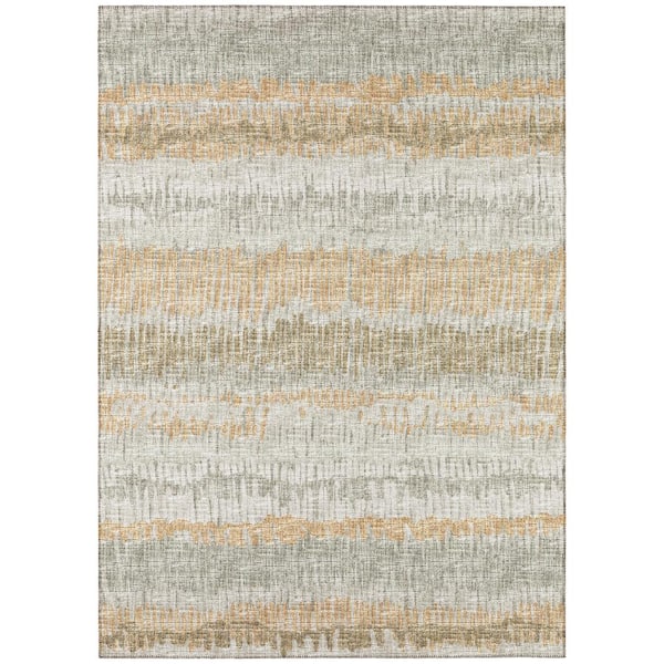 Addison Rugs Rylee Green 5 ft. x 7 ft. 6 in. Geometric Indoor/Outdoor Area Rug