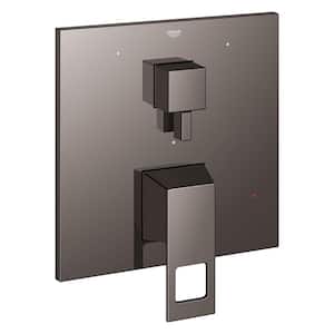 Eurocube 3-Way Diverter 2-Handle Wall Mount Tub and Shower Faucet Trim Kit in Hard Graphite (Valve Not Included)