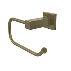 Montero Collection Euro Style Single Post Toilet Paper Holder in Antique Brass