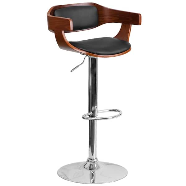 Flash Furniture Adjustable Height Chrome Cushioned Bar Stool