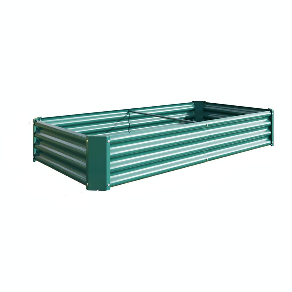 6 ft. x 3 ft. Raised Garden Bed Galvanized Planter Box Outdoor, Rot-Resista