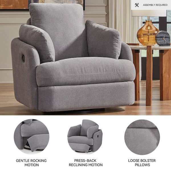 Signature DESIGN BY ASHLEY Modmax Gray Polyester Swivel Glider
