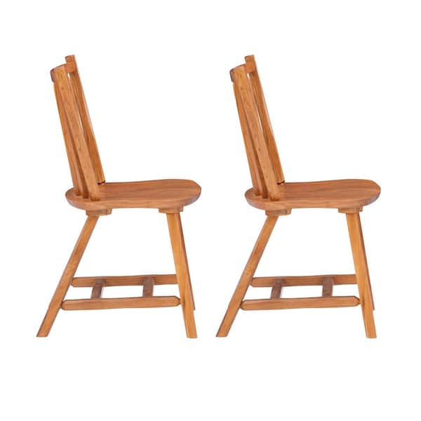 Linon Home Decor Winston Oak Wood Dining Side Chair Set of 2