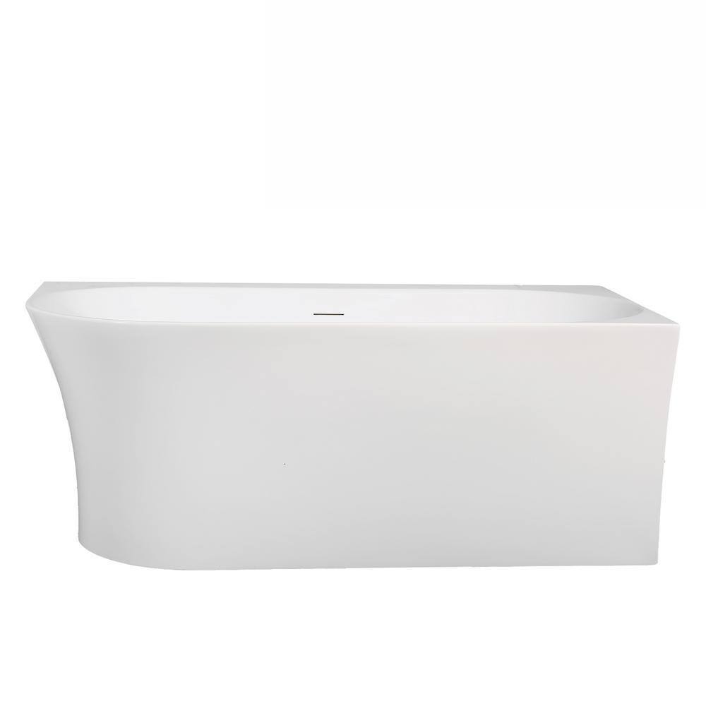 Streamline 59 In. X 30 In. Acrylic Freestanding Soaking Bathtub In ...