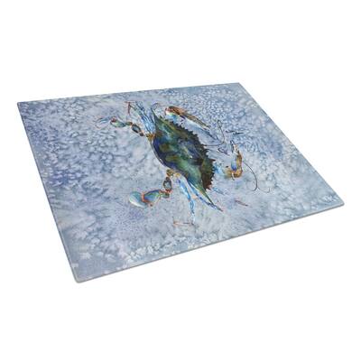 Crab Tempered Glass Large Heat Resistant Cutting Board