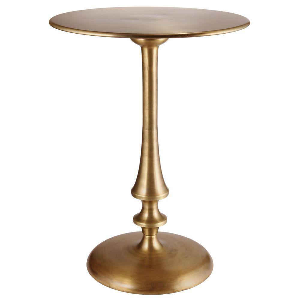 Kenroy Home Upton Antique Brass End Table 65043AB - The Home Depot