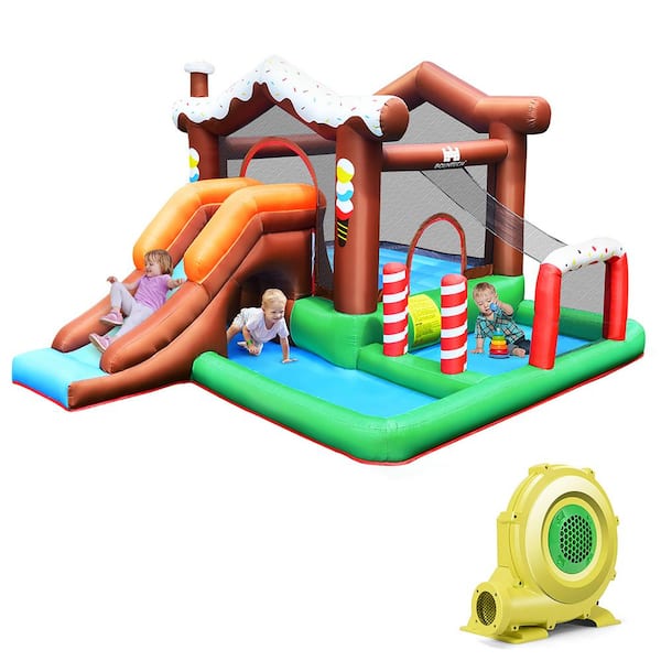 Costway Inflatable Bouncer Sno-Watt House Jump ClimbingSlide