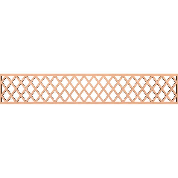 Ekena Millwork Manchester Fretwork 0.375 in. D x 46.625 in. W x 8 in. L Alder Wood Panel Moulding