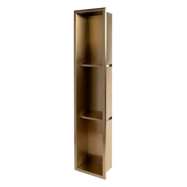 AlinO 12x24-inch Matte Gold Stainless Steel Shower Shower Niche in the Shower  Shelves & Accessories department at