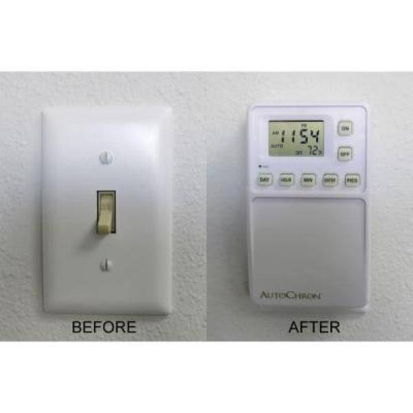 AutoChron - Wireless Programmable Wall Switch Timer - White