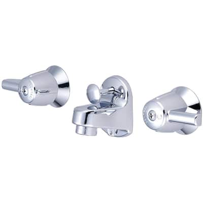 4 in. Centerset 2-Handle Low-Arc Bathroom Faucet in Polished Chrome