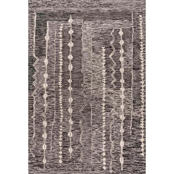 nuLOOM Tera Gray 9 ft. x 12 ft. Tribal Area Rug