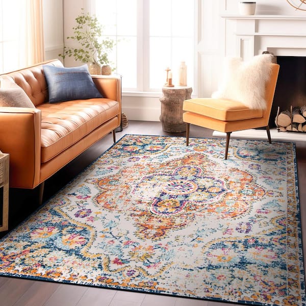 World Rug Gallery Vintage Distressed Bohemian 7 ft. 10 in. x 10 ft