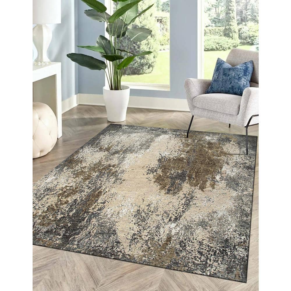 LT. GRAY Hand Knotted Wool Contemporary Galaxy Rug, 8 x 10 price history on PriceWatchPro