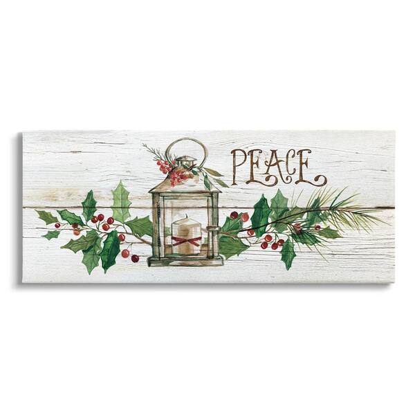 Stupell Industries Peace Winter Berries by Carol Robinson 1-Piece Unframed Graphic Print Nature Poster Art Print 30 in. x 13 in.