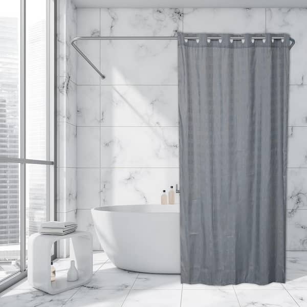New Design PEVA Bathroom Shower Curtain 180cm x 180cm With Hooks & Hookless 