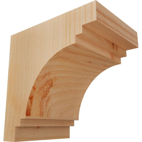 Ekena Millwork 5-1/2 in. x 8 in. x 8 in. Douglas Fir Pescadero Smooth Corbel