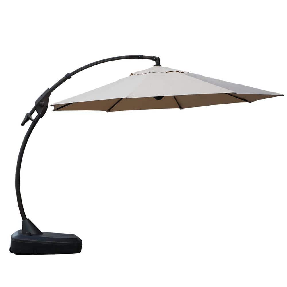 11 ft. Cantilever Patio Umbrella Large Outdoor Heavy Duty Offset Hanging Um
