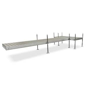 20 ft. T-Style Aluminum Frame with Decking Complete Dock Package for DIY Dock Modular Designs for Boat Dock Systems