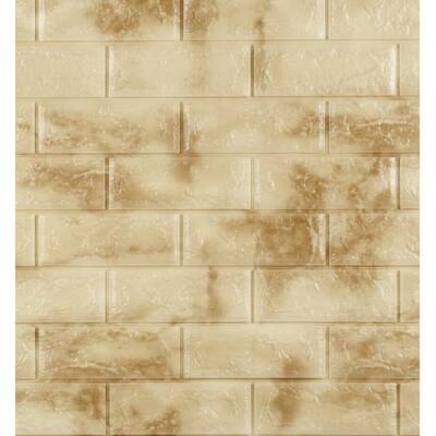 Falkirk Jura II 28 in. x 30 in. Peel and Stick Yellow, Cream Faux Bricks PE Foam Decorative Wall Paneling (5-Pack)