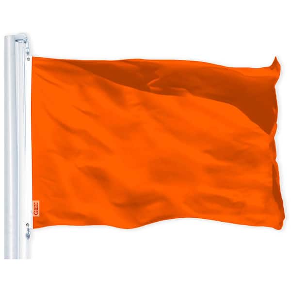 G128 2 ft. x 3 ft. Polyester Orange Printed Flag 150D BG 1PK