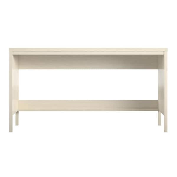 Ameriwood Home Leeland 67.7 in. Ivory Oak and Faux Rattan Console Table