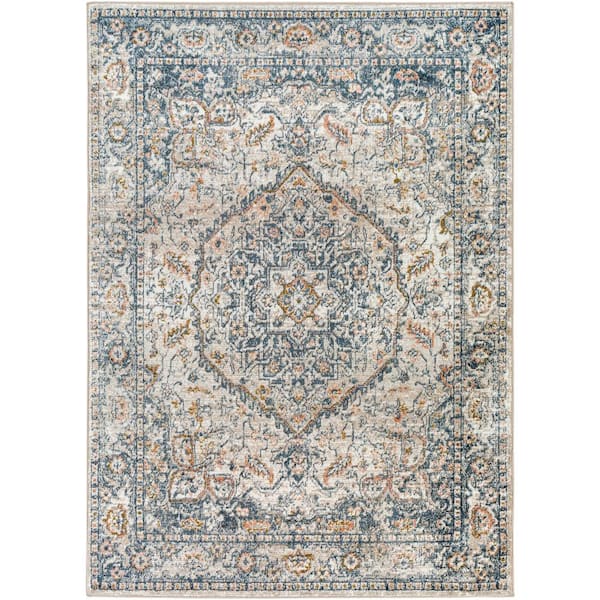 Livabliss Davaro Taupe 8 ft. x 10 ft. Traditional Indoor Area Rug