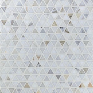 Calacatta 11.89 in. x 11.81 in. x 10mm Matte Marble Stone Mosaic Wall Tile (0.98 sq. ft.)
