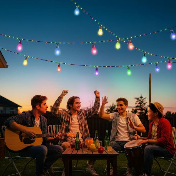 12-Light 46 ft. Indoor/Outdoor Plug-in Integrated LED Fairy String Light