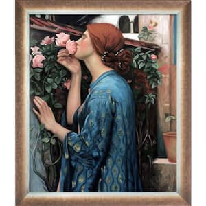 My Sweet Rose, 1908 by John William Waterhouse Spoleto Bronze Framed Nature Oil Painting Art Print 24 in. x 28 in.