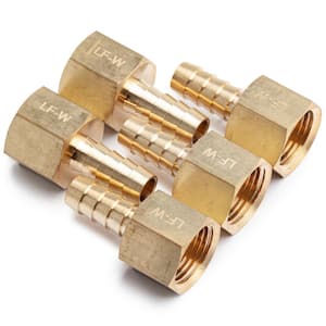 5/16 in. ID Hose Barb x 3/8 in. FIP Lead Free Brass Adapter Fitting (5-Pack)