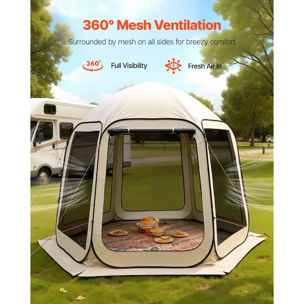 VEVOR Screen House Tent, 10 x 9.2 ft. 4-8 Person Pop Up Screen