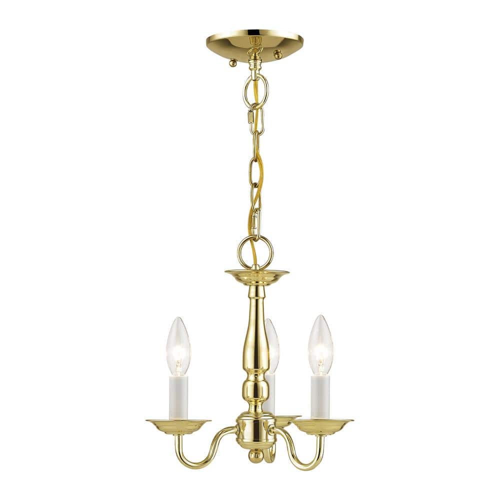 Yorkhaven 3-Light Polished Brass Chandelier price history on PriceWatchPro