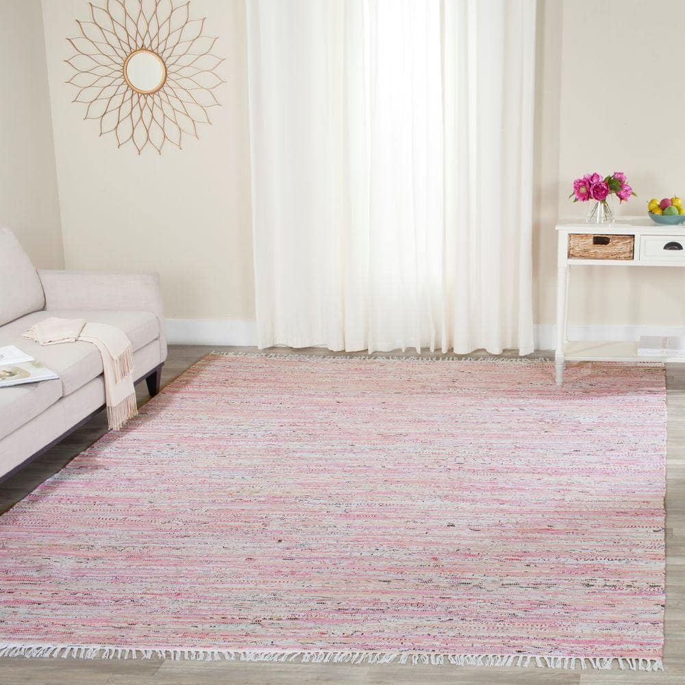 Handwoven Charm Red Cotton Flatweave 5' x 7' Area Rug