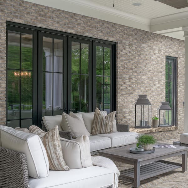 Doverton Gray Subway 11 in. x 28 in. x 0.50 in. Clay Brick Mesh-Mounted Mosaic Floor and Wall Tile (8.7 sq. ft./Case)