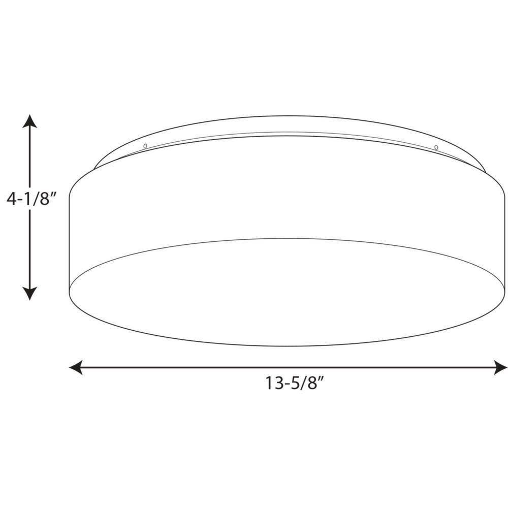 White Glass LED Flush Mount Ceiling Light with Acrylic Diffuser