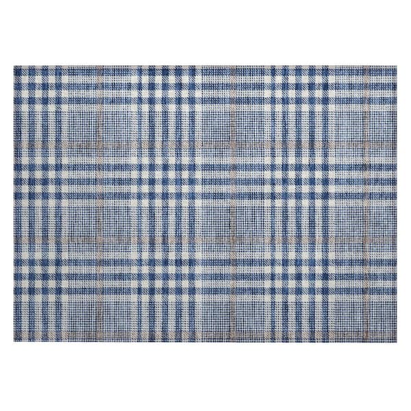 Chantille Machine Washable Indoor/Outdoor Abstract ACN1054 Navy 1 ft. 8 in. x 2 ft. 6 in. Area Rug