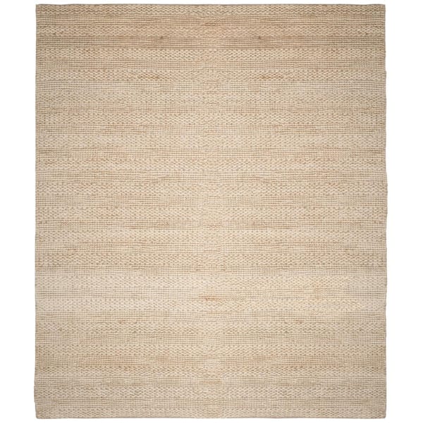 Natural Fiber 10 ft. x 14 ft. Bleach Solid Color Area Rug