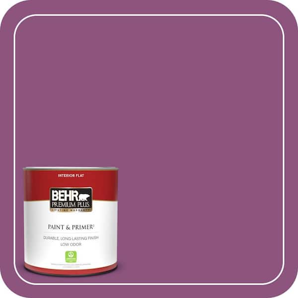 BEHR PREMIUM PLUS 1 qt. Home Decorators Collection #HDC-MD-07 Dynamic Magenta Flat Low Odor Interior Paint & Primer