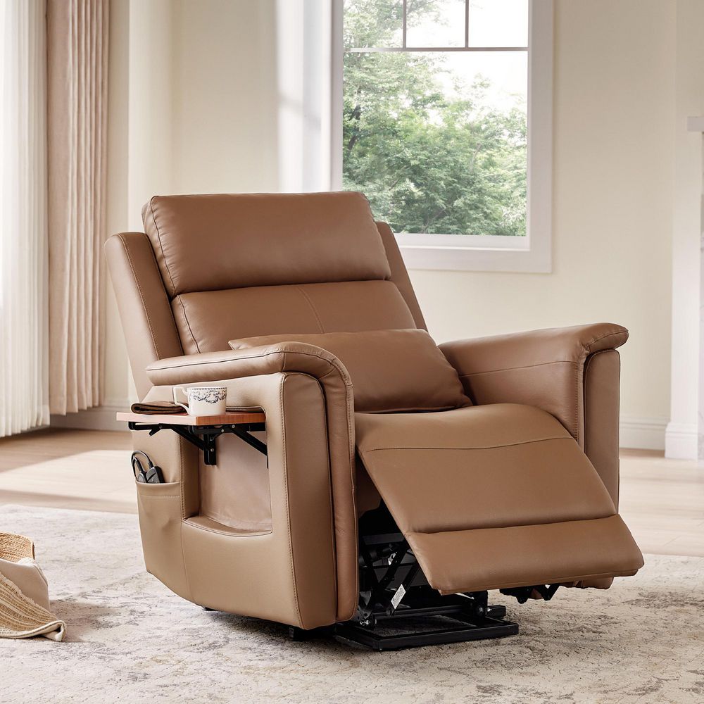 BEAUTY & YOUTH ブラウンレザー Sサイズ Spruce & Spring Holden Saddle Modern Leather Lift Recliner with