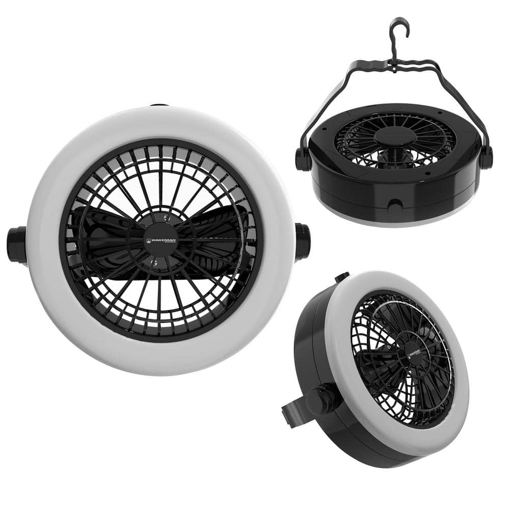 Auraglow Folding LED 2-in-1 Camping Lantern & Torch - Black