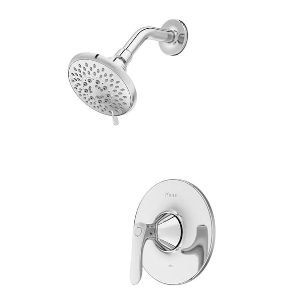 Weller 1-Handle Shower Faucet Trim Kit Polished Chrome (Valve Not Included)
