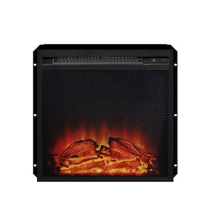 18 in. x 18 in. Mesh Front Electric Fireplace Insert, Black