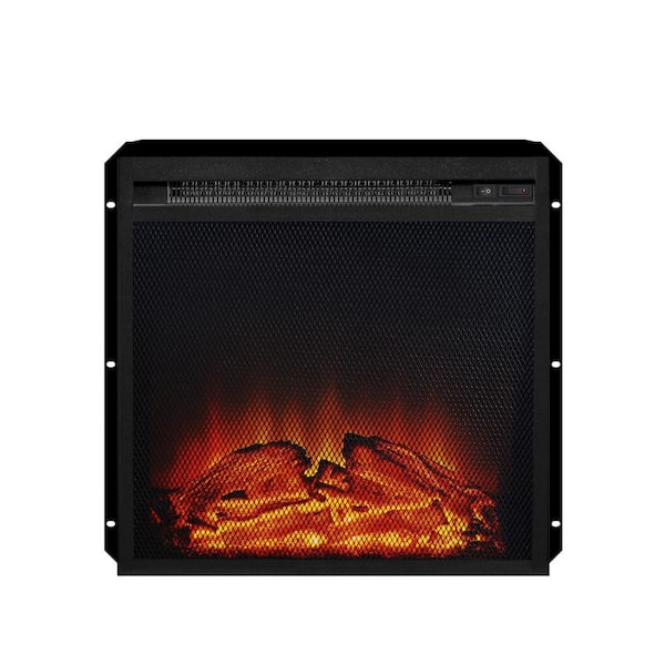 Ameriwood Home 18 in. x 18 in. Mesh Front Electric Fireplace Insert, Black