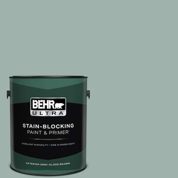 BEHR ULTRA 1 gal. #N430-3 Garden Vista Semi-Gloss Enamel Exterior Paint & Primer