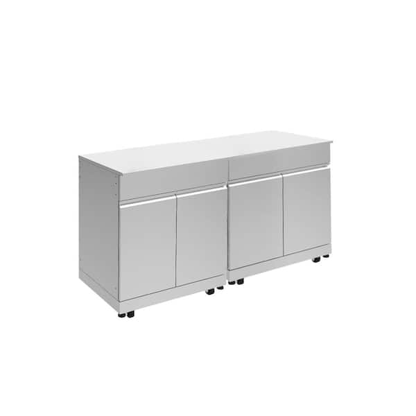 Outdoor Kitchen Stainless Steel 64 in. x 24 in. x 37.3125 Outdoor Kitchen Cabinet