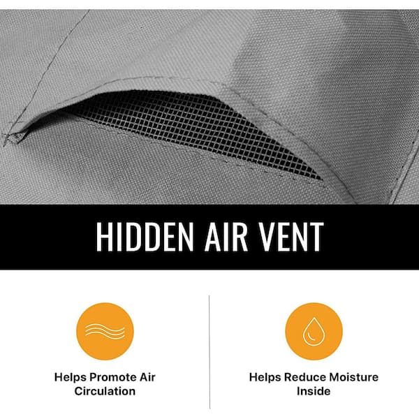 Patio Table and Chair Set Cover - Durable and Water Resistant Outdoor Furniture Cover - Extra Large - Grey